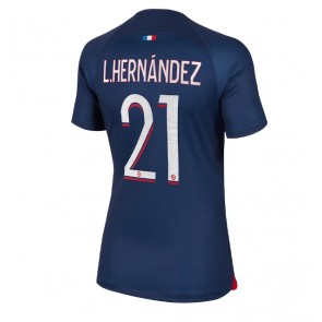 Paris Saint-Germain Lucas Hernandez #21 Koszulka Podstawowych Kobiety 2023-24 Krótki Rękaw